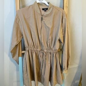 Lulus Kakhi Tie Waist Jacket Size Smalll. like New